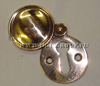 Antique Victorian brass rounded key escutcheon